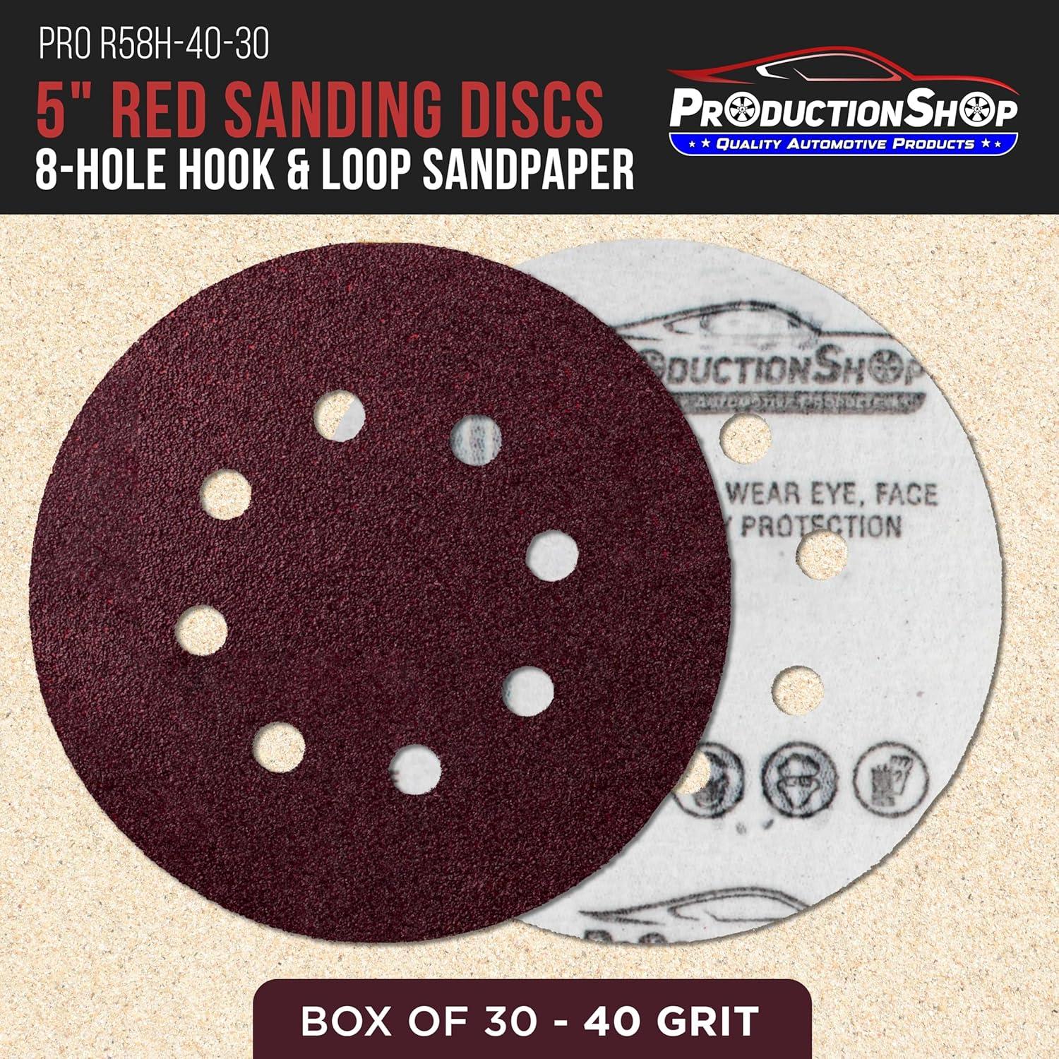 Discos de Lijado 5" 40 Grano ProducciónShop - Caja de 30