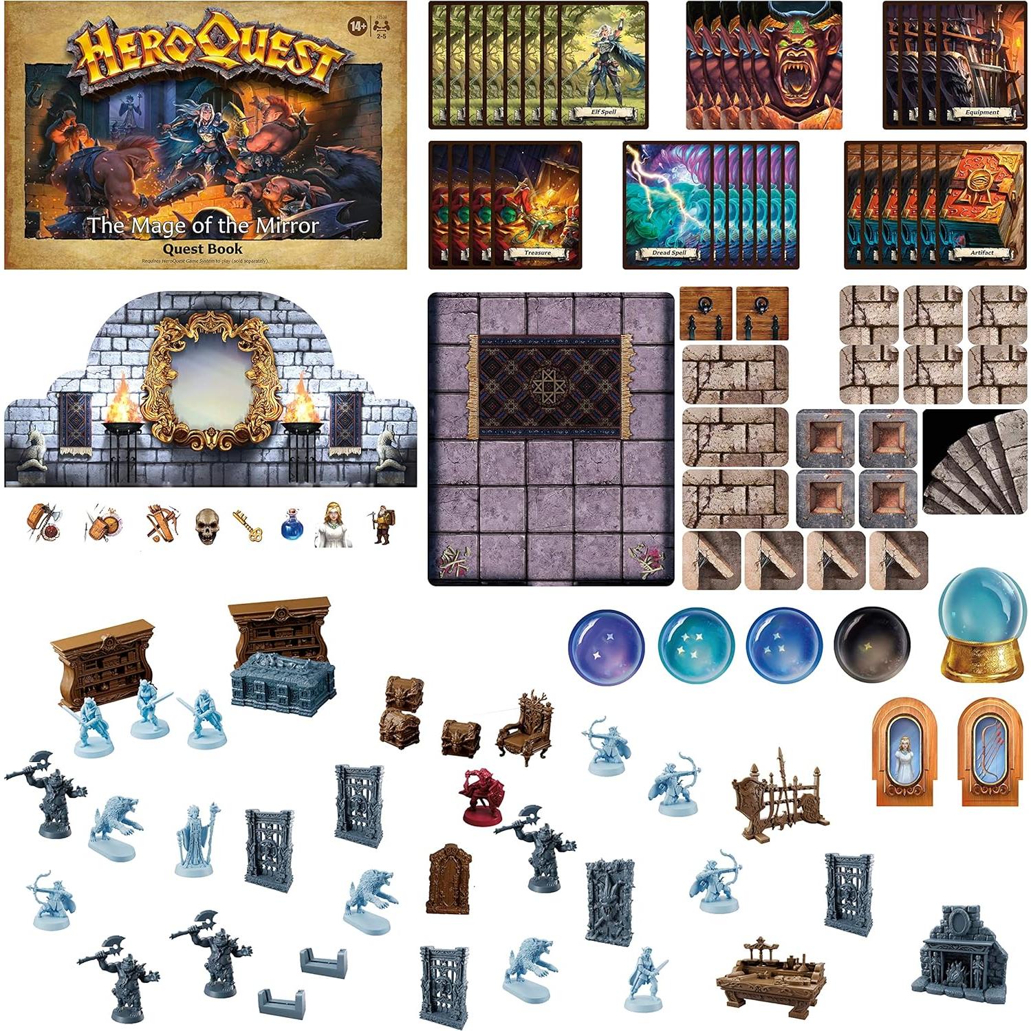 HeroQuest El Mago del Espejo Expansión 10 Misiones 2-5 Jugadores