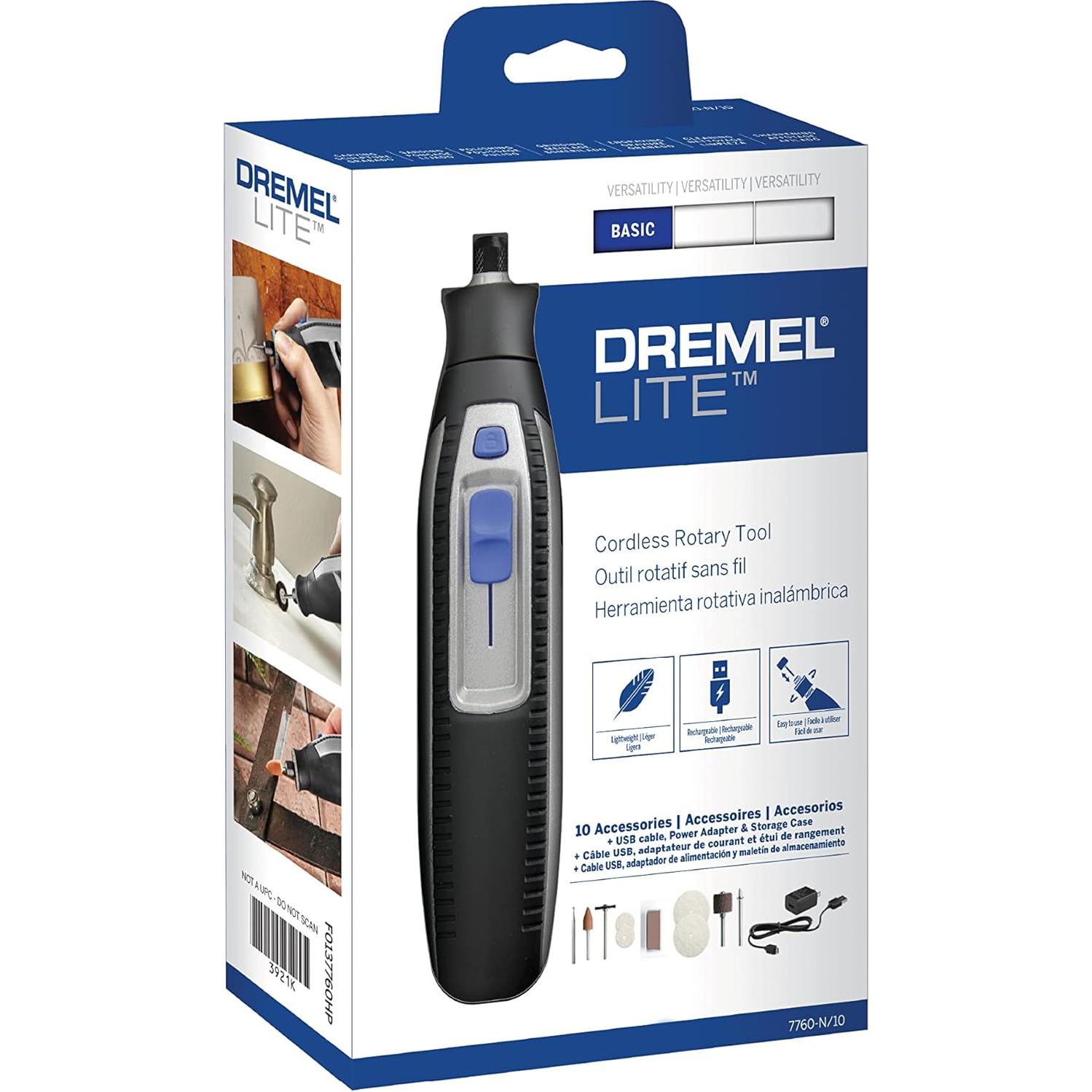 Dremel Lite 7760 N/10 Herramienta Rotativa Inalámbrica 4V