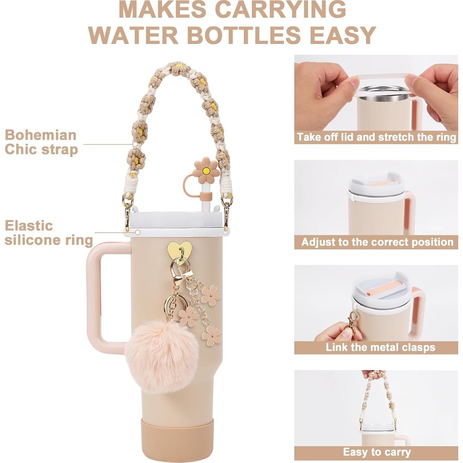 Juego de Accesorios 3tyto para Stanley Cup - Correa, Bota y Cubierta