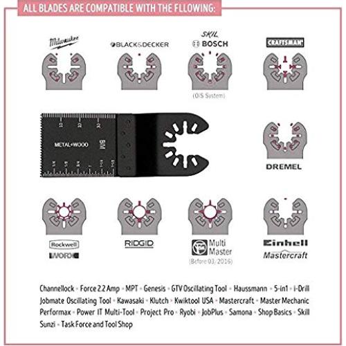 Juego de 100 Hojas de Sierra Oscilante Diagtree 34mm