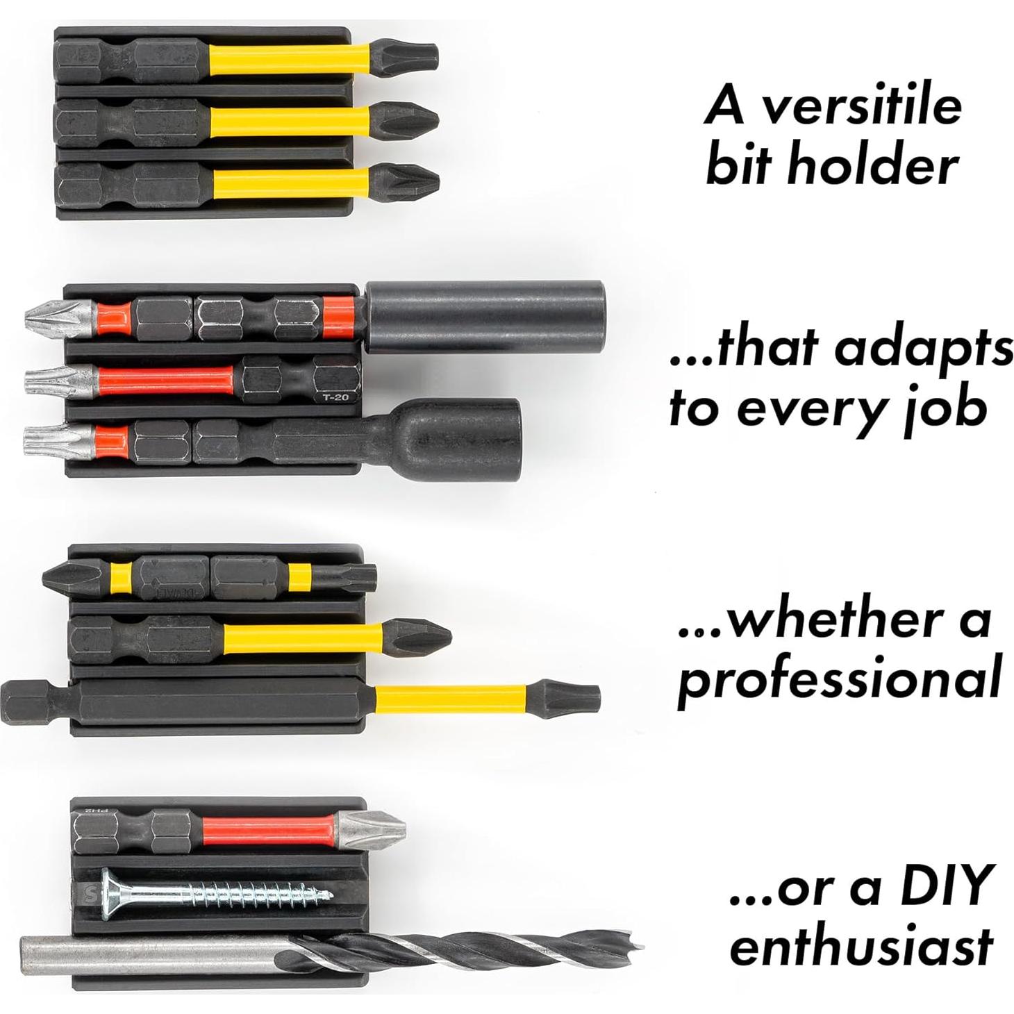 Soporte Magnético para Bits Dewalt Milwaukee - Adhesivo Fuerte