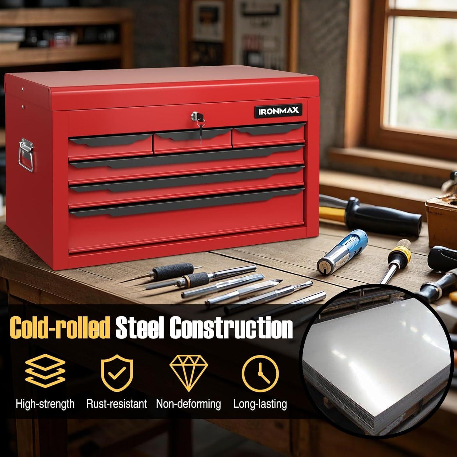 Caja de herramientas ERGOMASTER 61 cm 6 cajones metal rojo