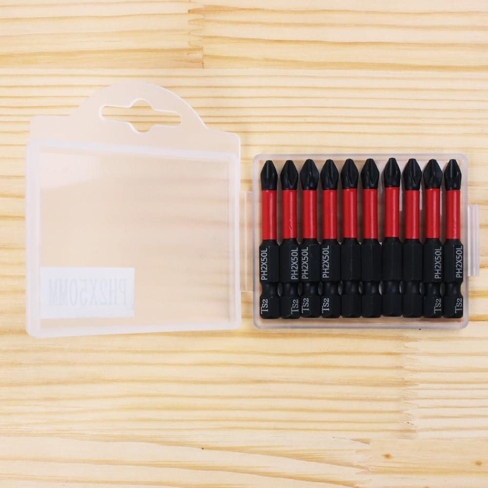 Juego de Puntas de Destornillador Phillips AUTOTOOLHOME 10 Piezas 50mm