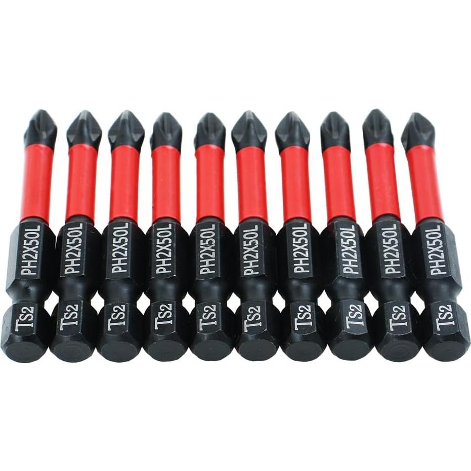 Juego de Puntas de Destornillador Phillips AUTOTOOLHOME 10 Piezas 50mm