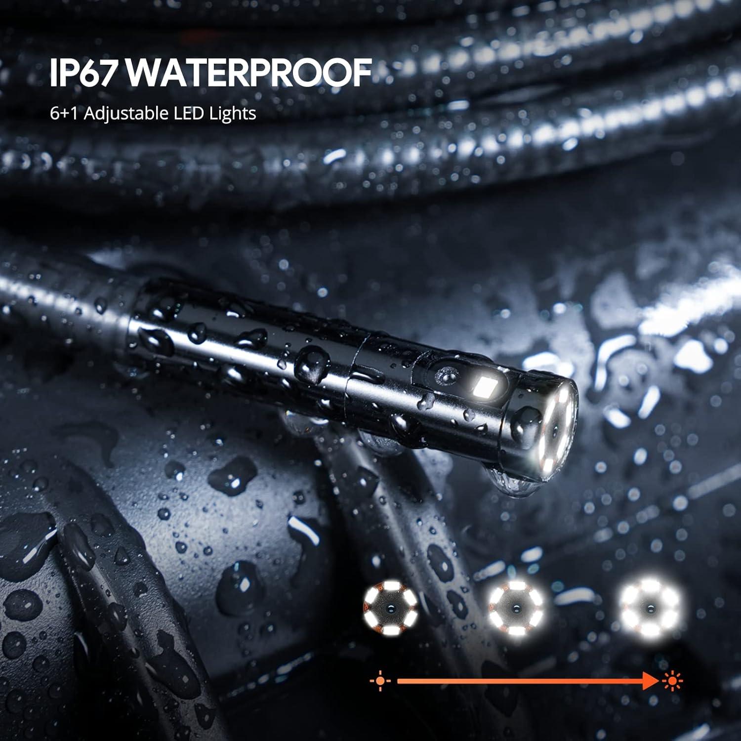 Endoscopio Industrial DEPSTECH DS300, 1080P, 5m, Pantalla 4.3"