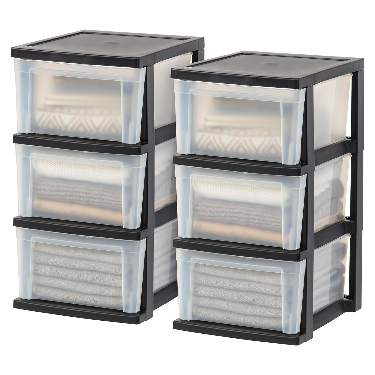 Organizador de Cajones de Plástico IRIS USA 3 Cajones Negro
