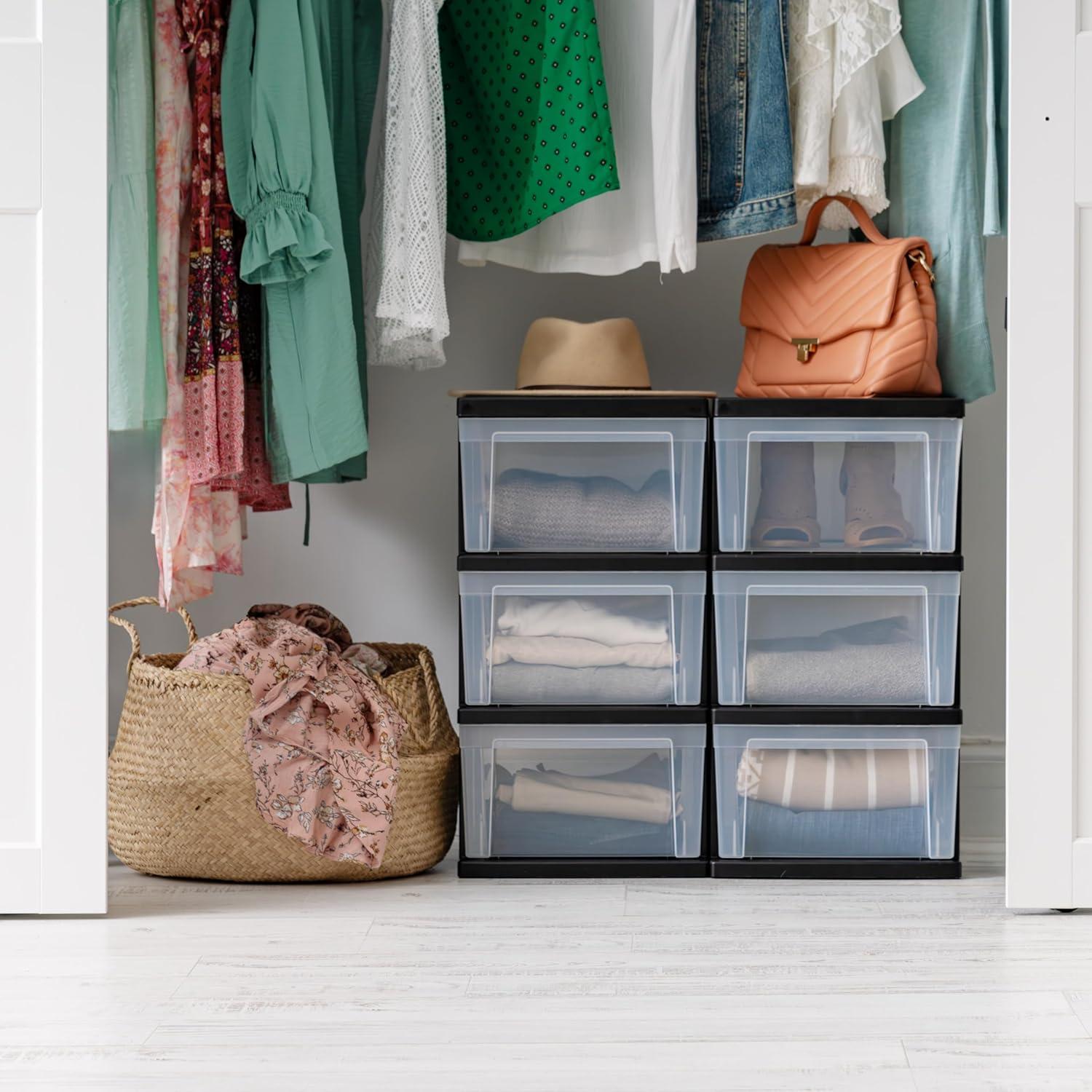 Organizador de Cajones de Plástico IRIS USA 3 Cajones Negro