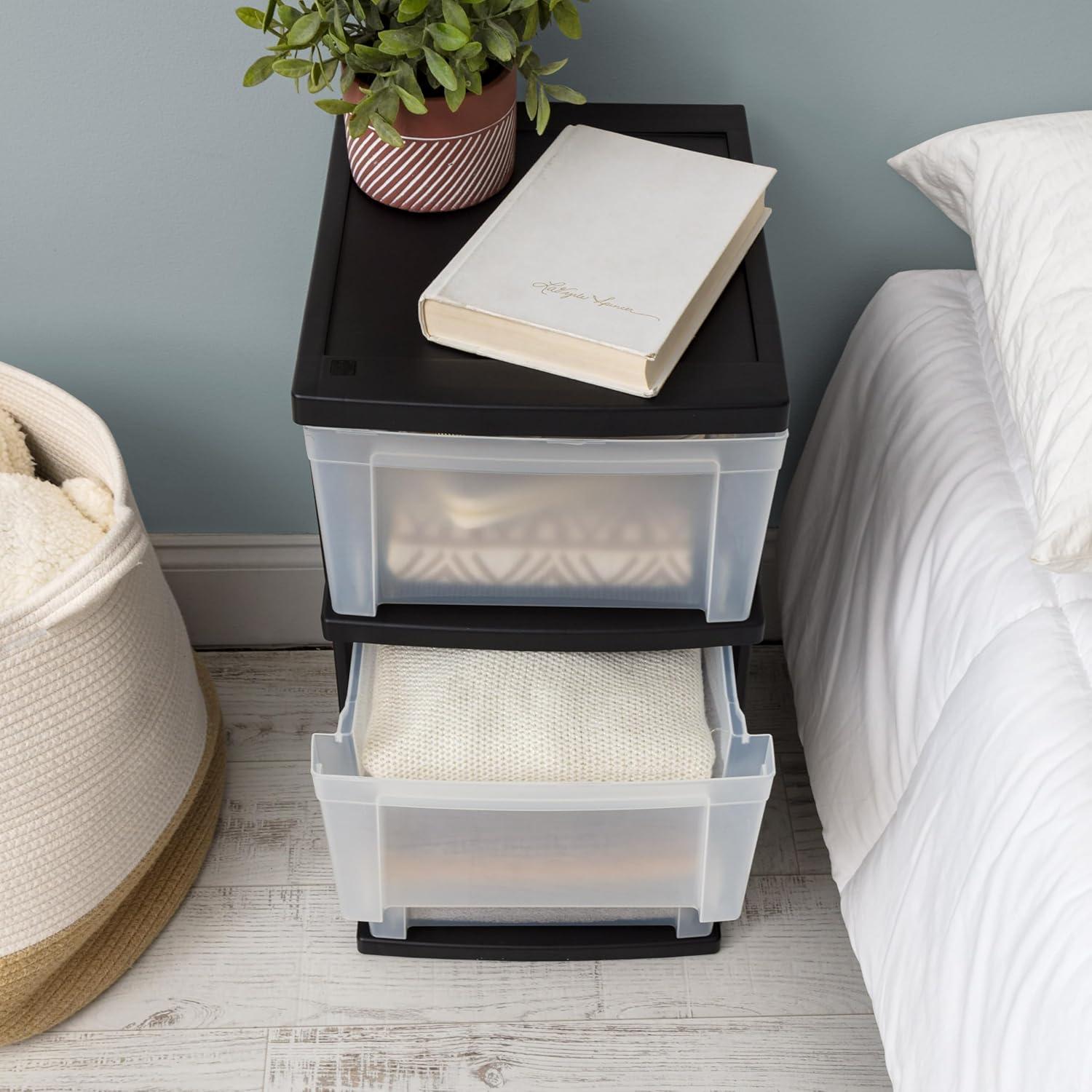 Organizador de Cajones de Plástico IRIS USA 3 Cajones Negro