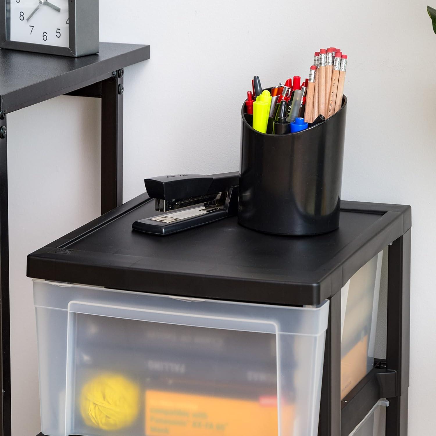 Organizador de Cajones de Plástico IRIS USA 3 Cajones Negro