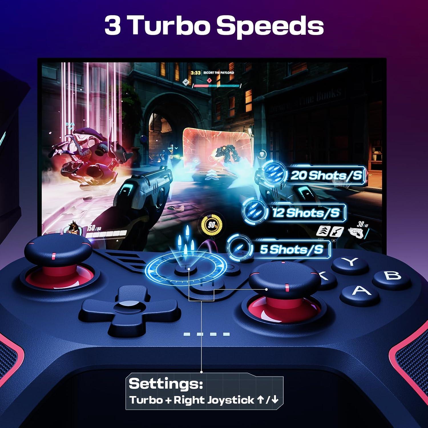 Controlador con cable RivalPlay para PC Negro - 2 botones mapeo