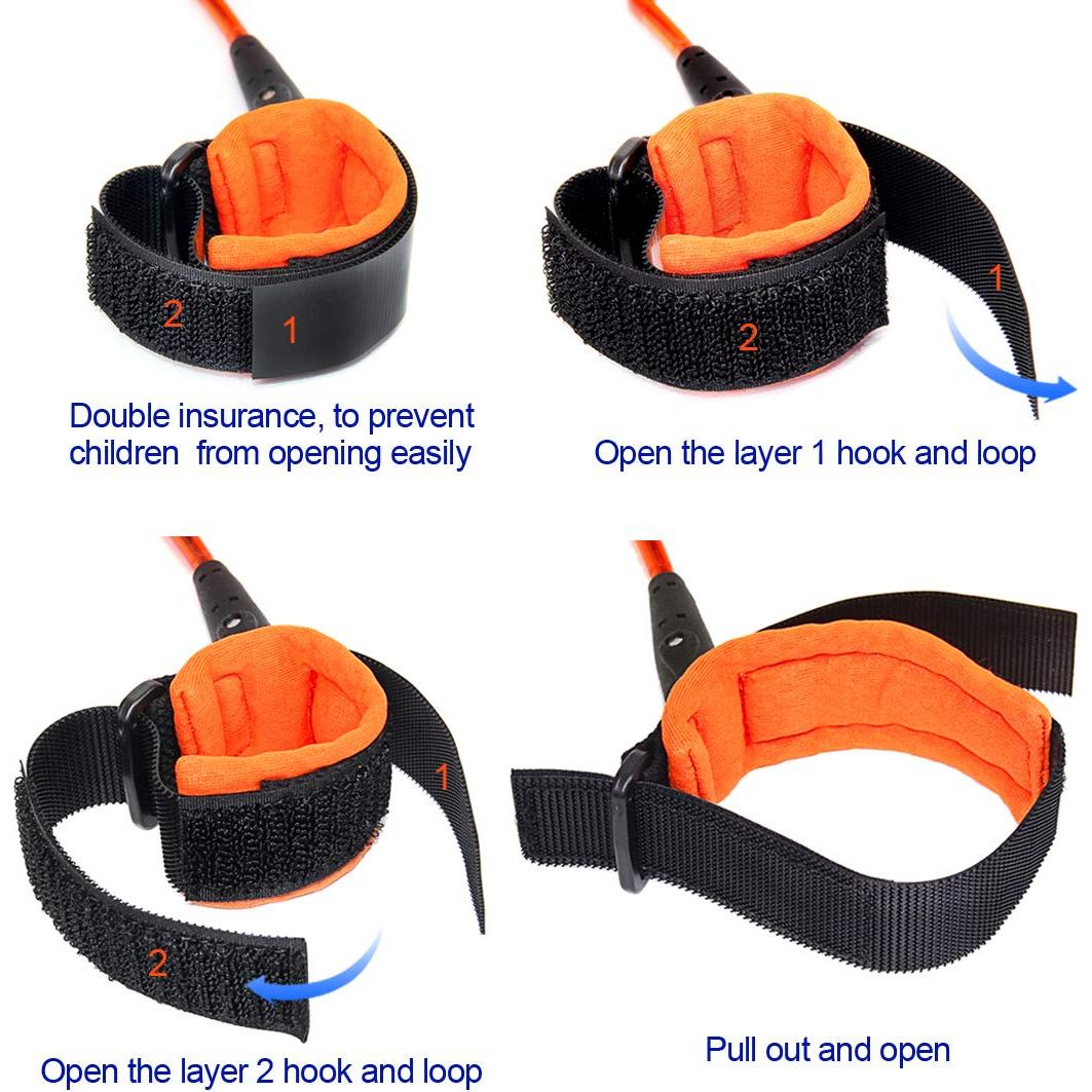 Enlace de Muñeca Antipérdida Blisstime 1.5m Naranja