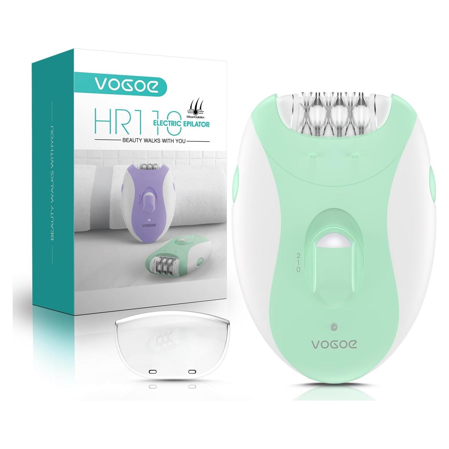 Epilador Inalámbrico VOGOE HR110 con Luz LED y 21 Pinzas