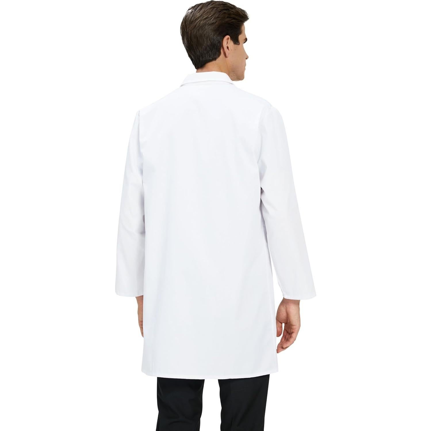 Bata de Laboratorio GOQUCHEP Unisex Larga Algodón Blanco