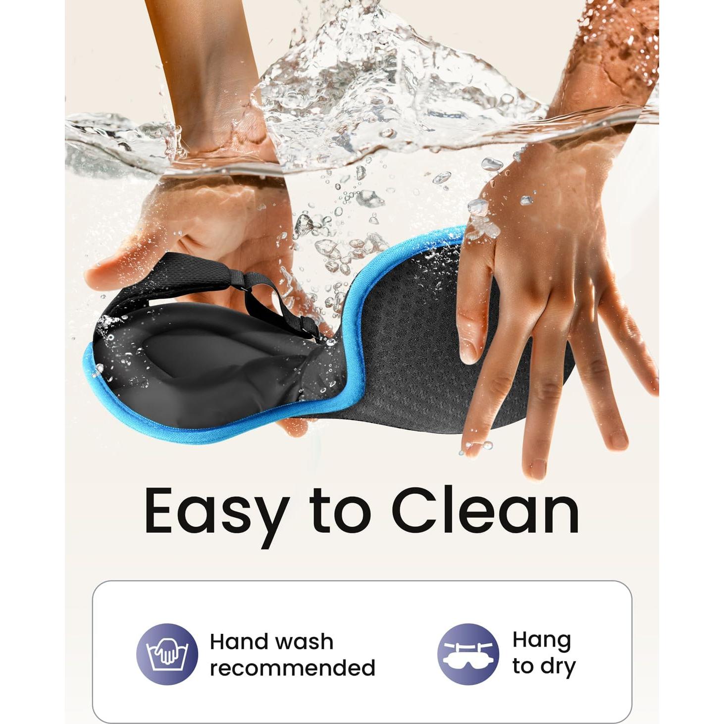 Máscara de Sueño WAOAW 3D Ajustable Azul - Bloqueo de Luz