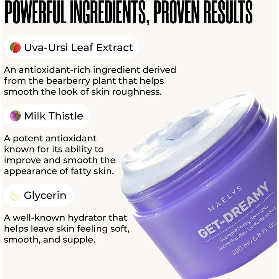 Crema Tonificante Nocturna Maelys 18g - Reafirmante Corporal