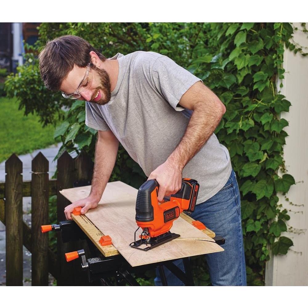 BLACK+DECKER 20V MAX Jig Saw with Lithium Battery & Charger (BDCJS20B & LBXR20CK)