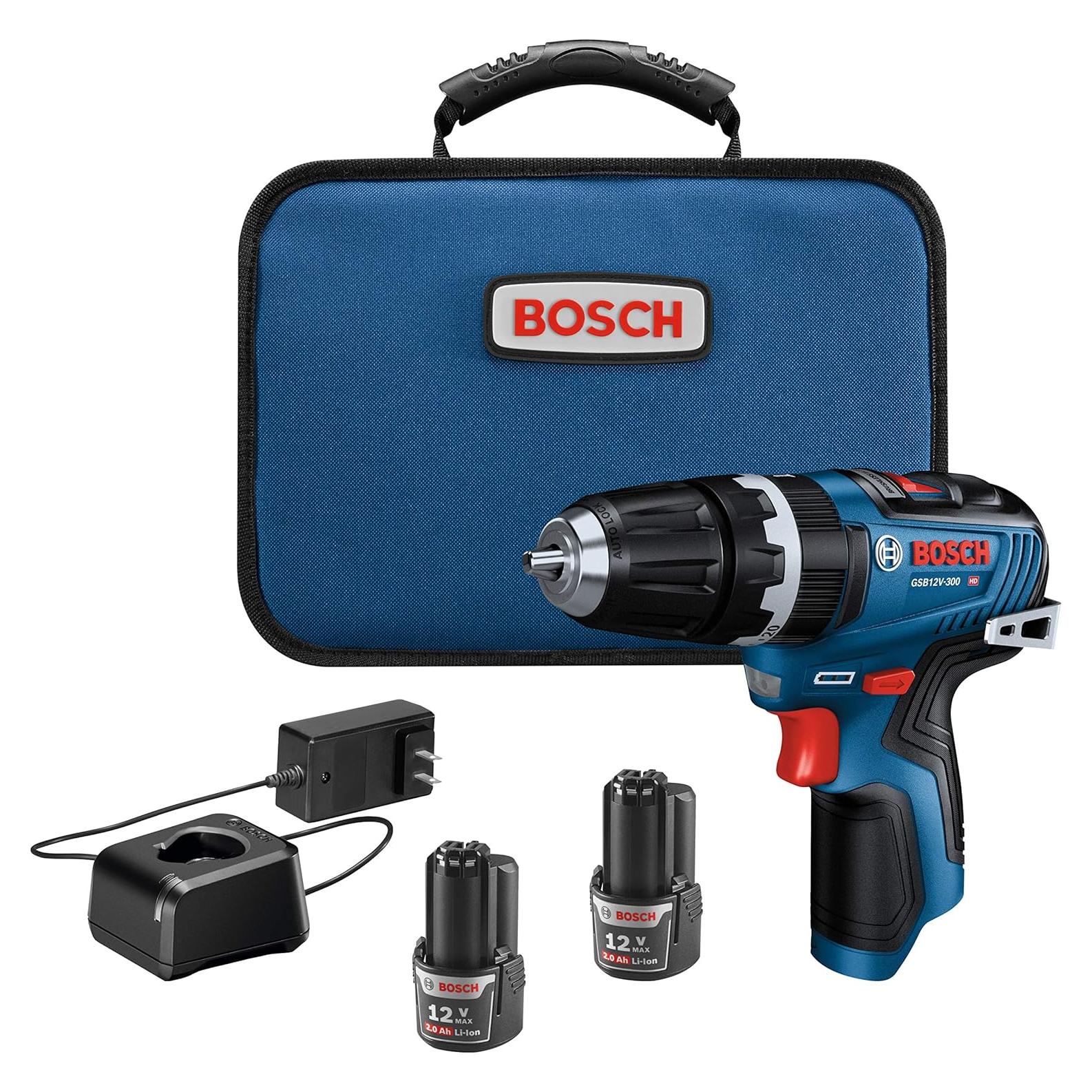 Martillo Conductor Bosch GSB12V-300 12V Max 34.02 Nm con 2 Baterías