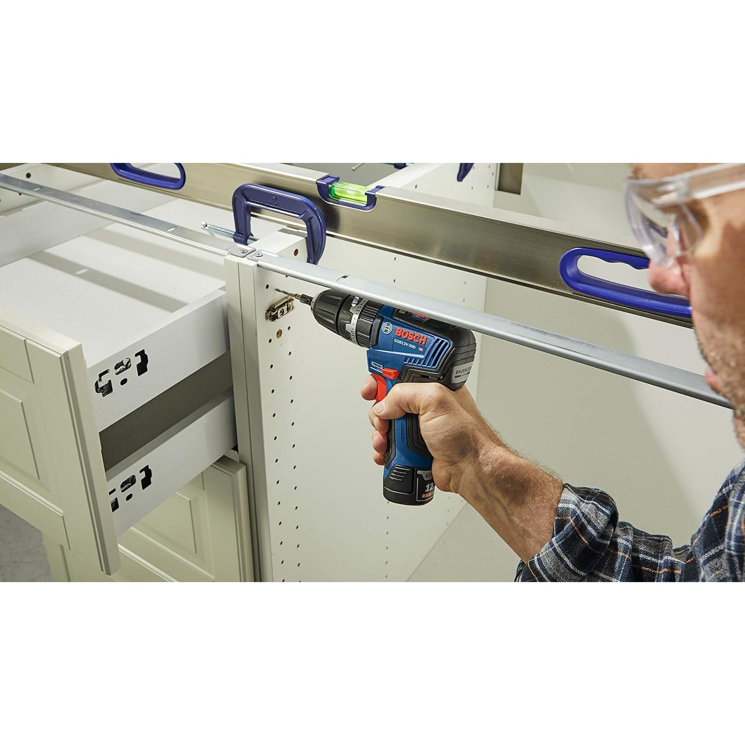 Martillo Conductor Bosch GSB12V-300 12V Max 34.02 Nm con 2 Baterías