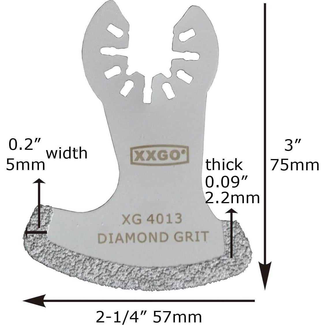 Cuchillas de Diamante XXGO para Herramienta Oscilante - 4 Pcs