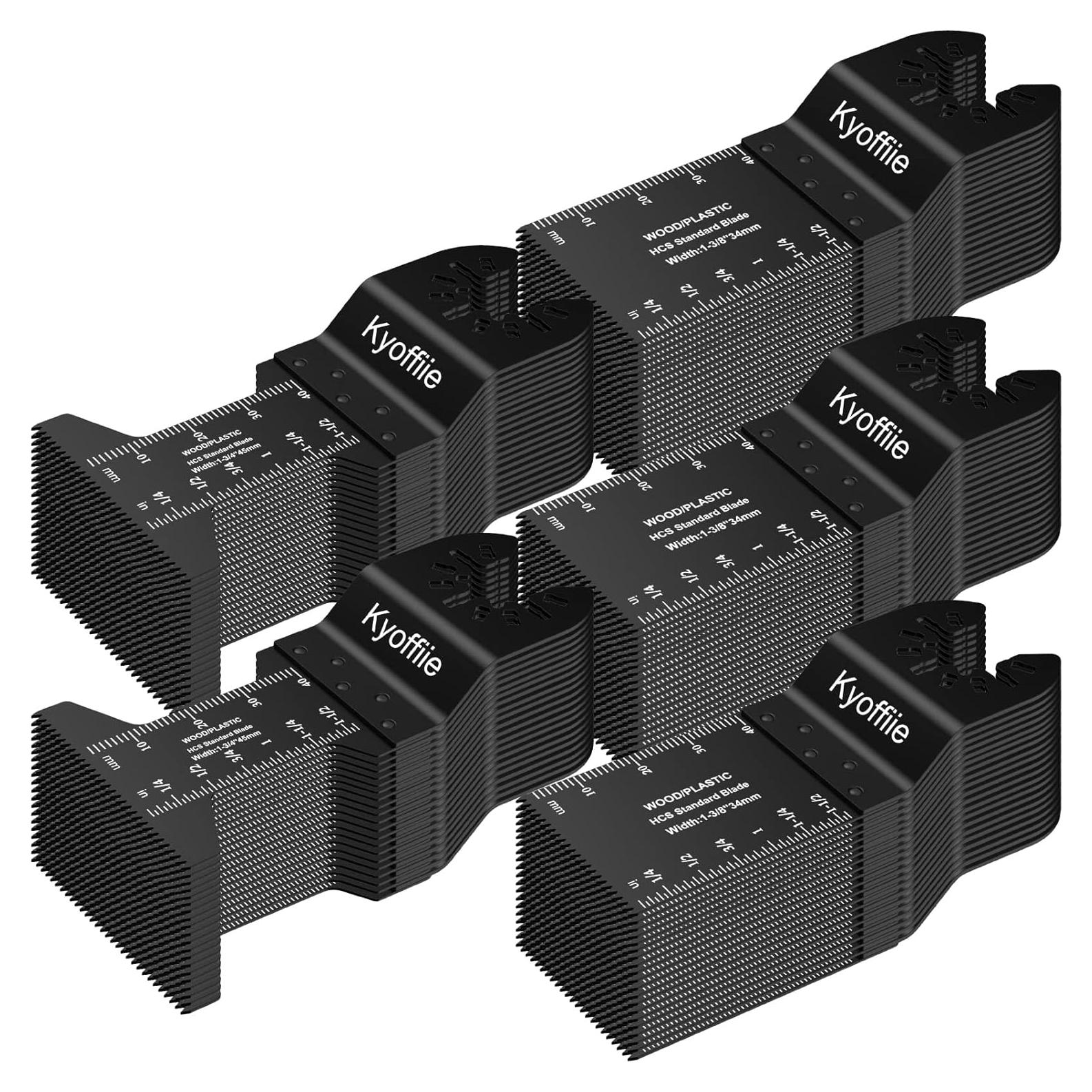 Kit de 100 Cuchillas Oscilantes Kyoffiie para Madera y Plástico