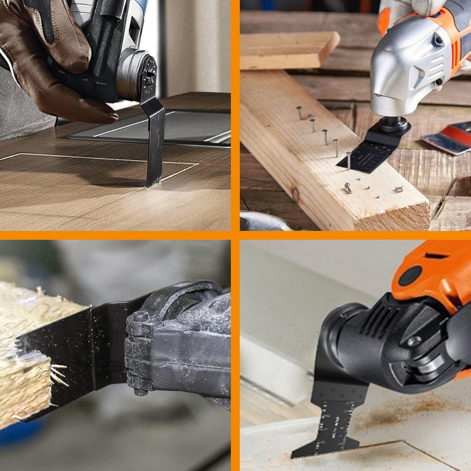 Kit de 100 Cuchillas Oscilantes Kyoffiie para Madera y Plástico