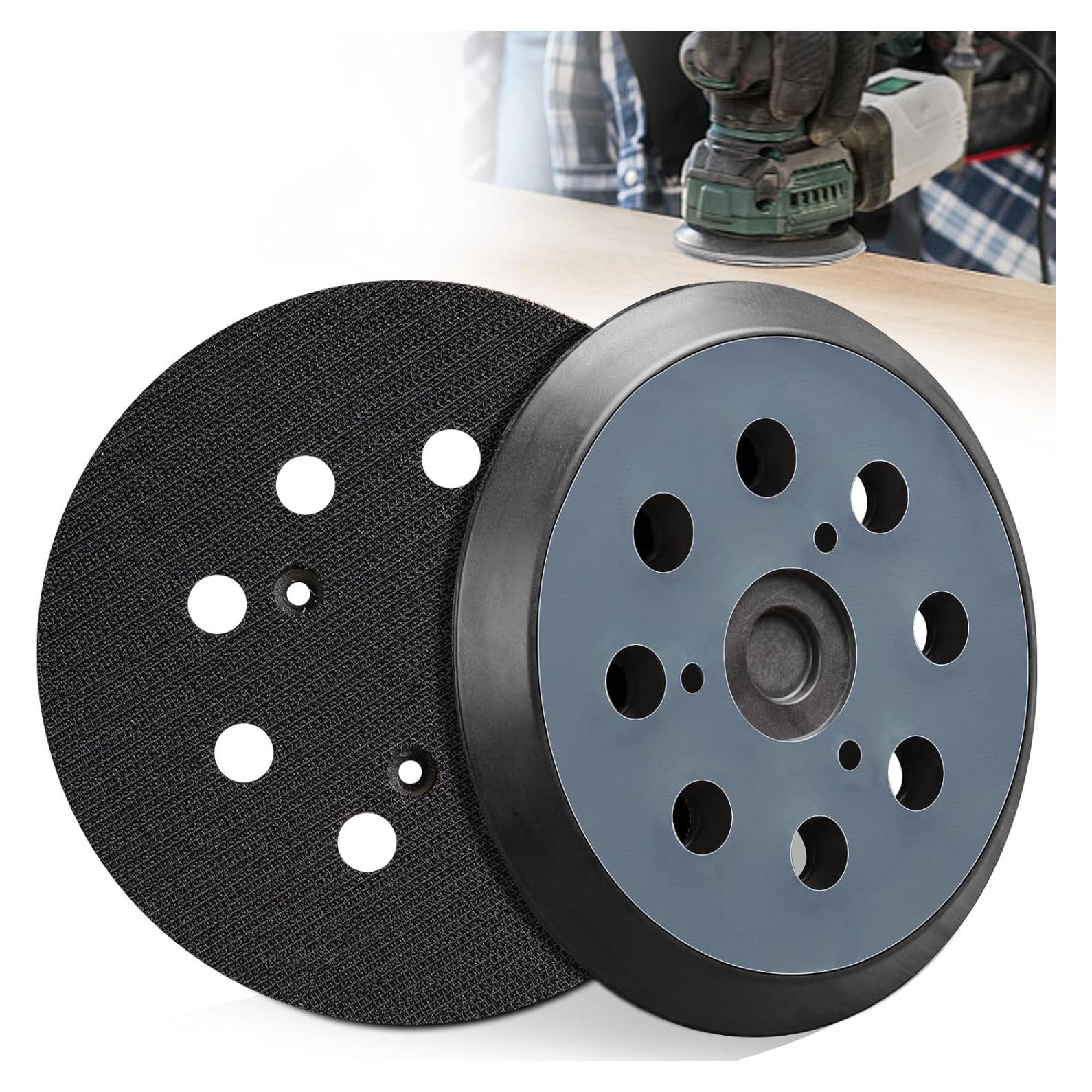 Almohadilla de Lijado 5" POTUINOM 8 Agujeros Gancho y Bucle