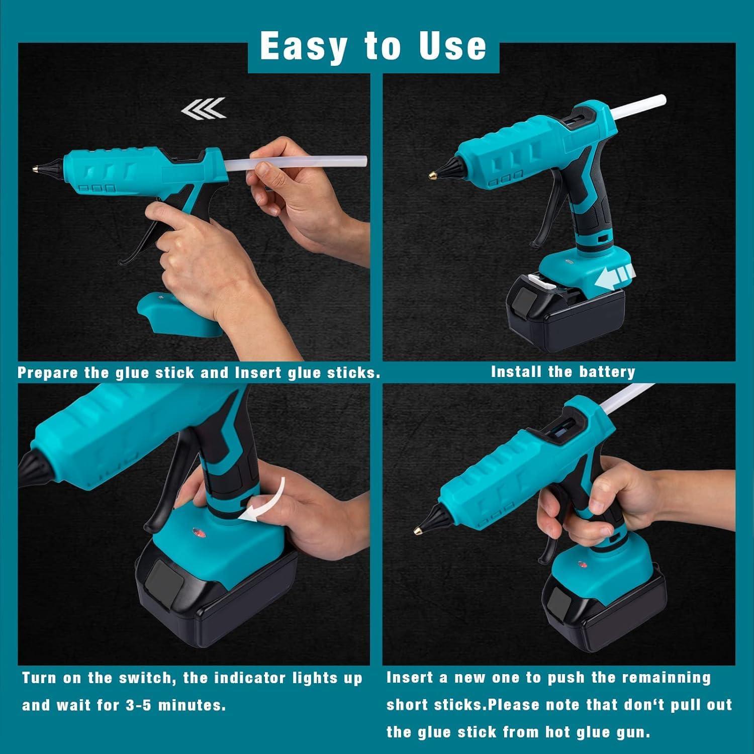 Pistola de Pegamento Caliente Inalámbrica Eastyle 100W 18V