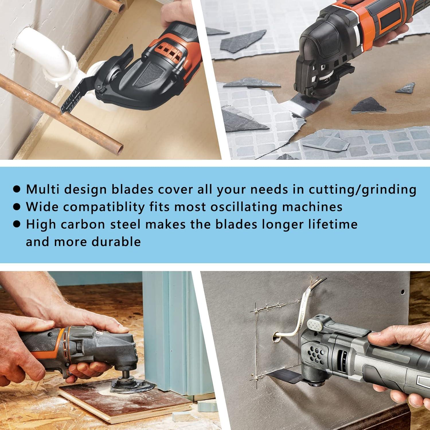 Paquete de 94 Cuchillas de Sierra Oscilante OTUCO para Madera y Metal