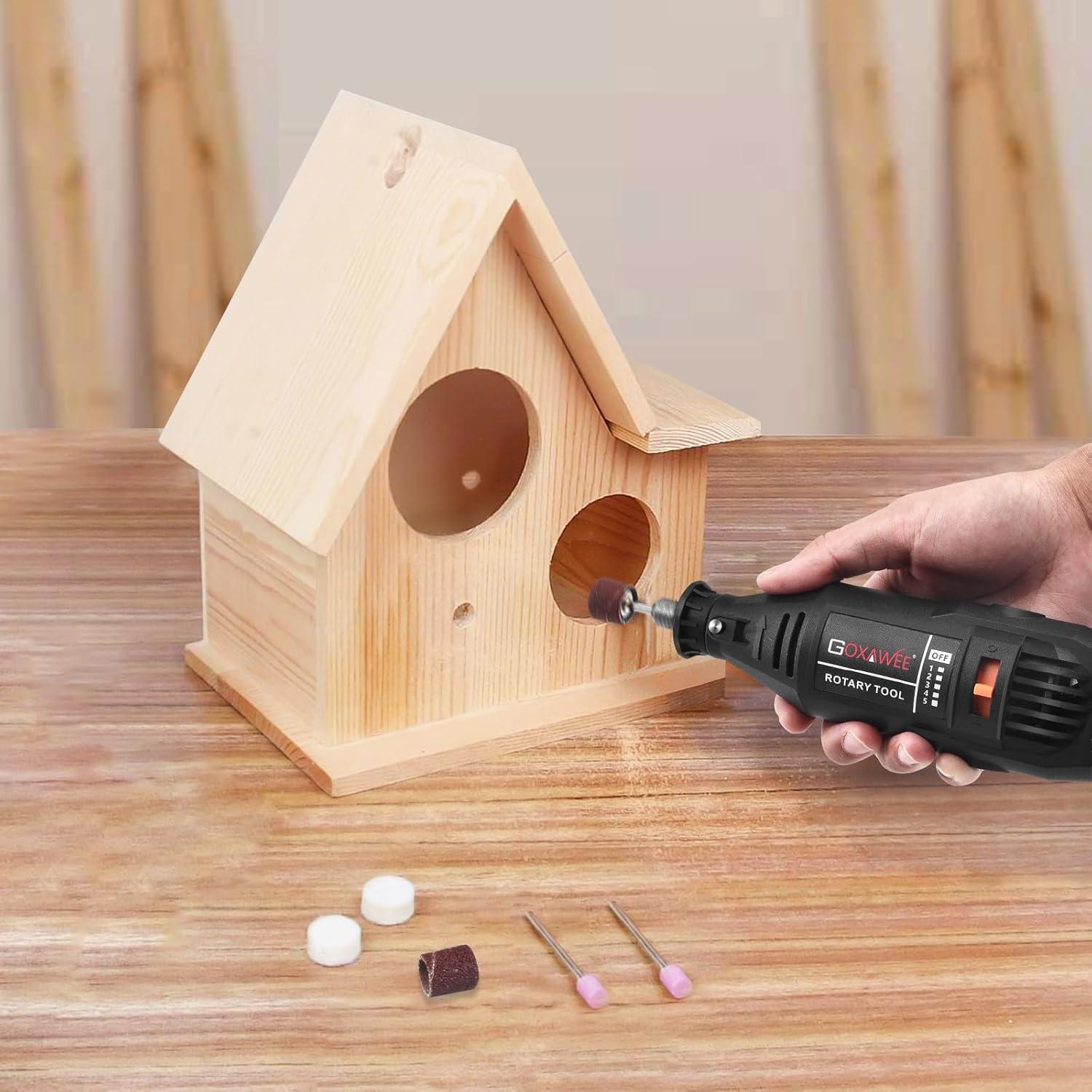 Kit de Herramientas Rotativas GOXAWEE G4007 - 140 Piezas, Velocidad Variable