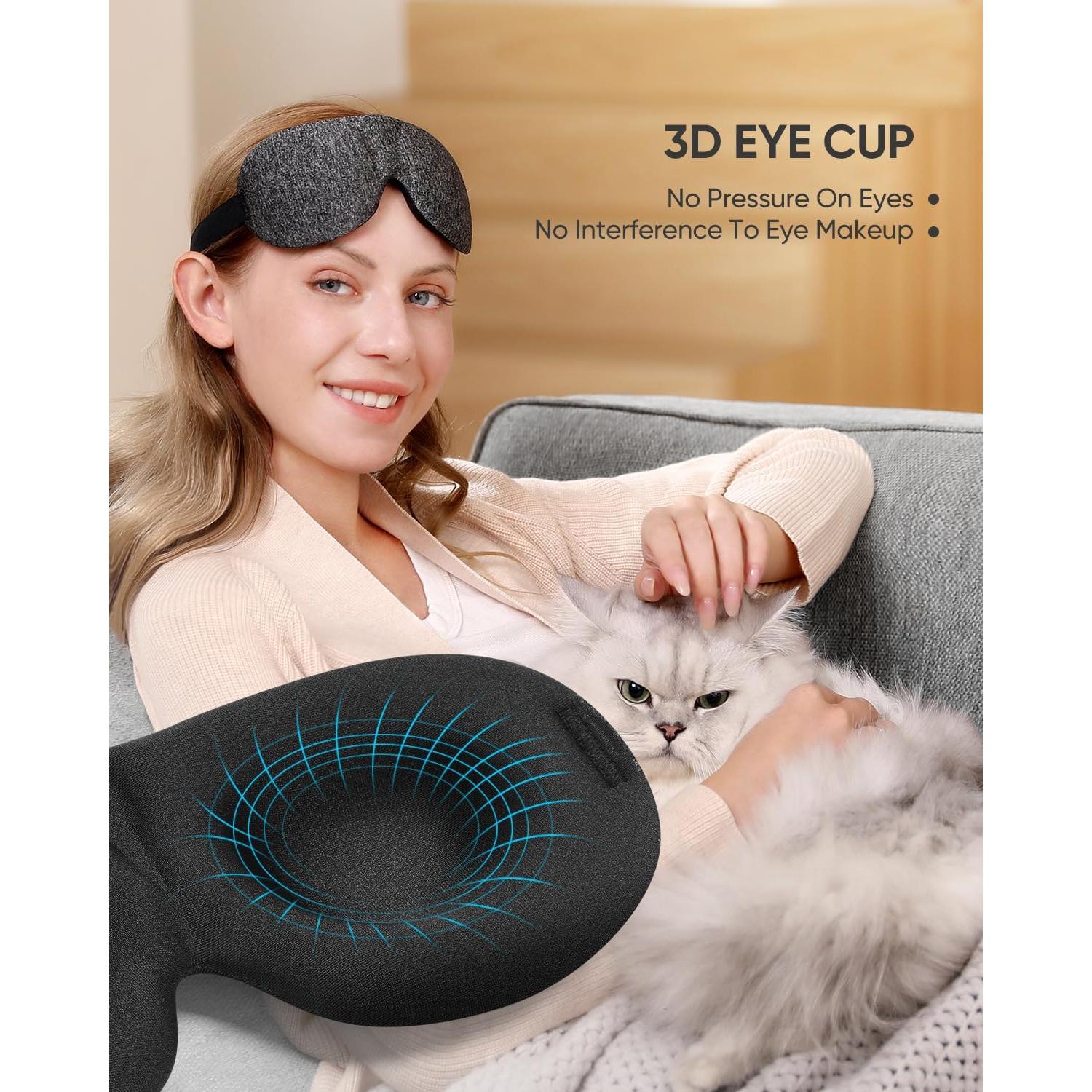 Máscara de Sueño LKY DIGITAL 3D Ajustable para Dormir