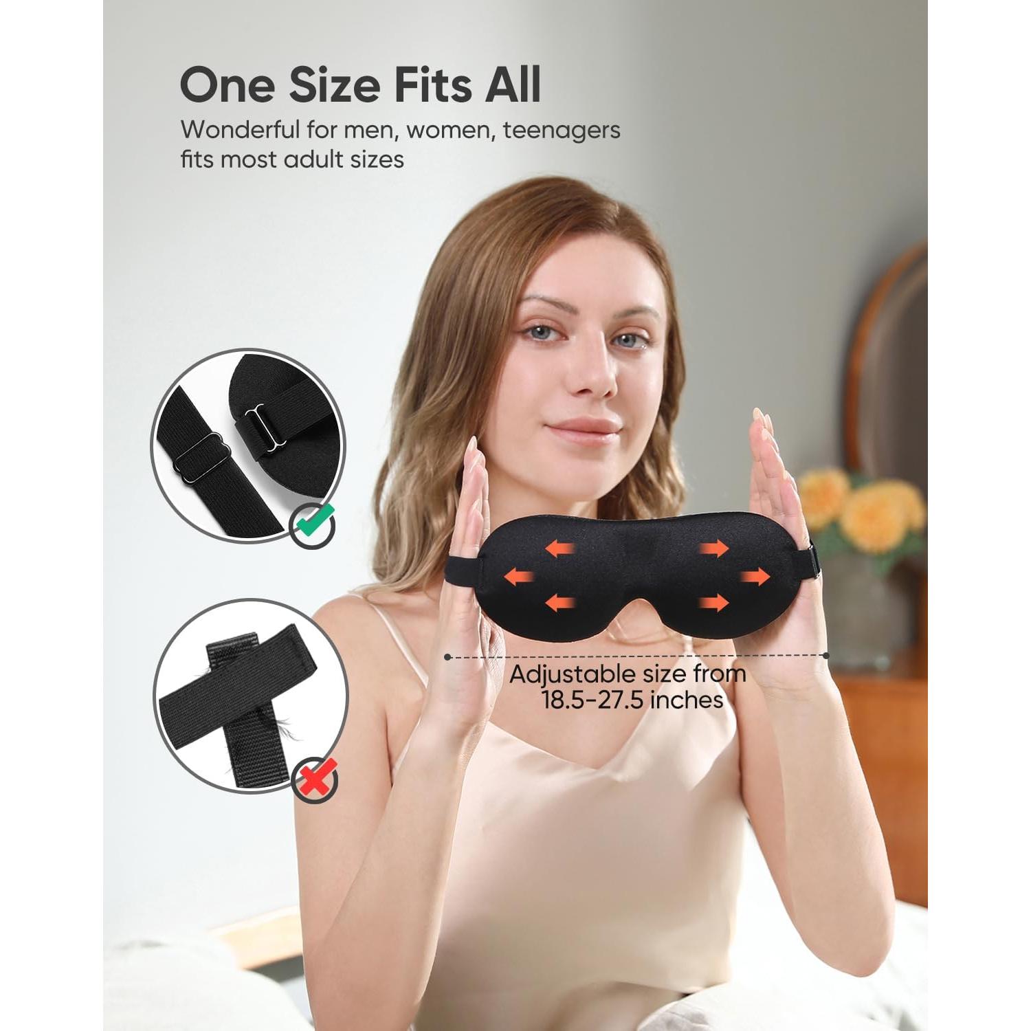 Máscara de Sueño LKY DIGITAL 3D Ajustable para Dormir