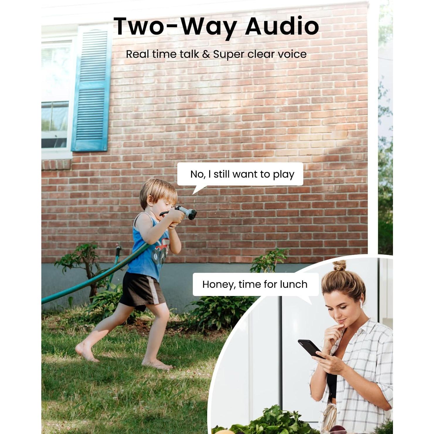 Cámaras de Seguridad ANRAN 2K Inalámbricas Solares 4 Pzas