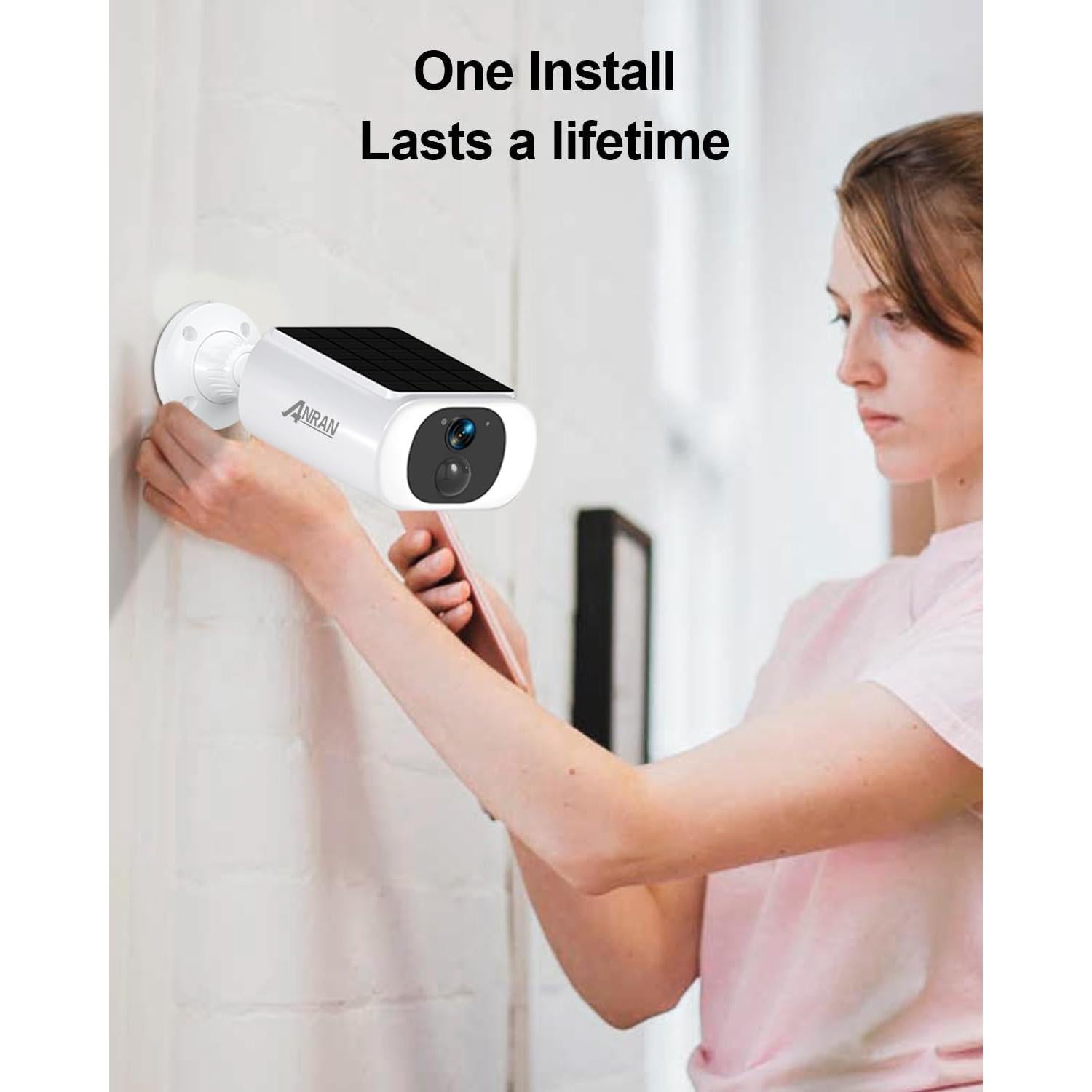 Cámaras de Seguridad ANRAN 2K Inalámbricas Solares 4 Pzas