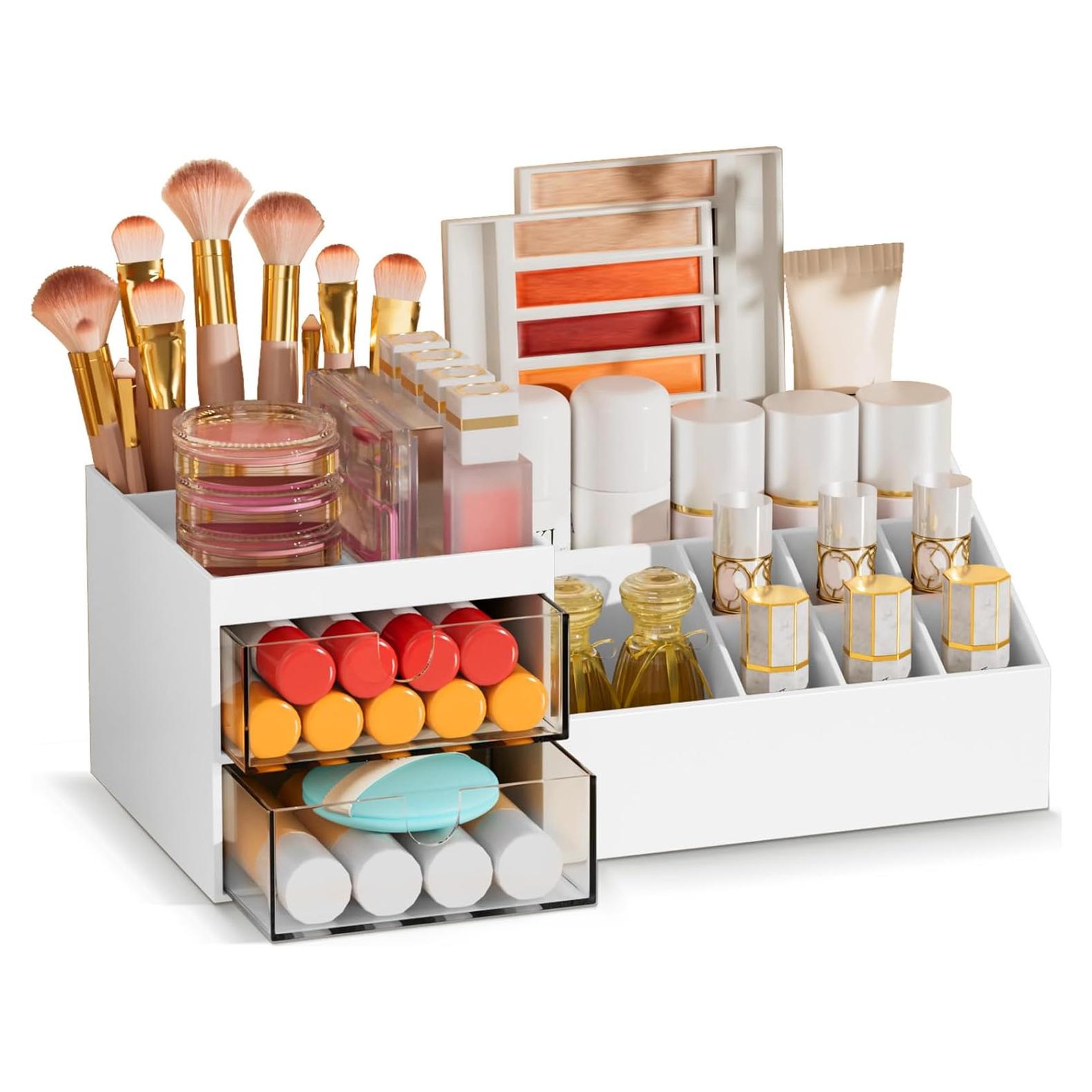 Organizador de Maquillaje Subsky Blanco con Cajones 24.5x12.2cm
