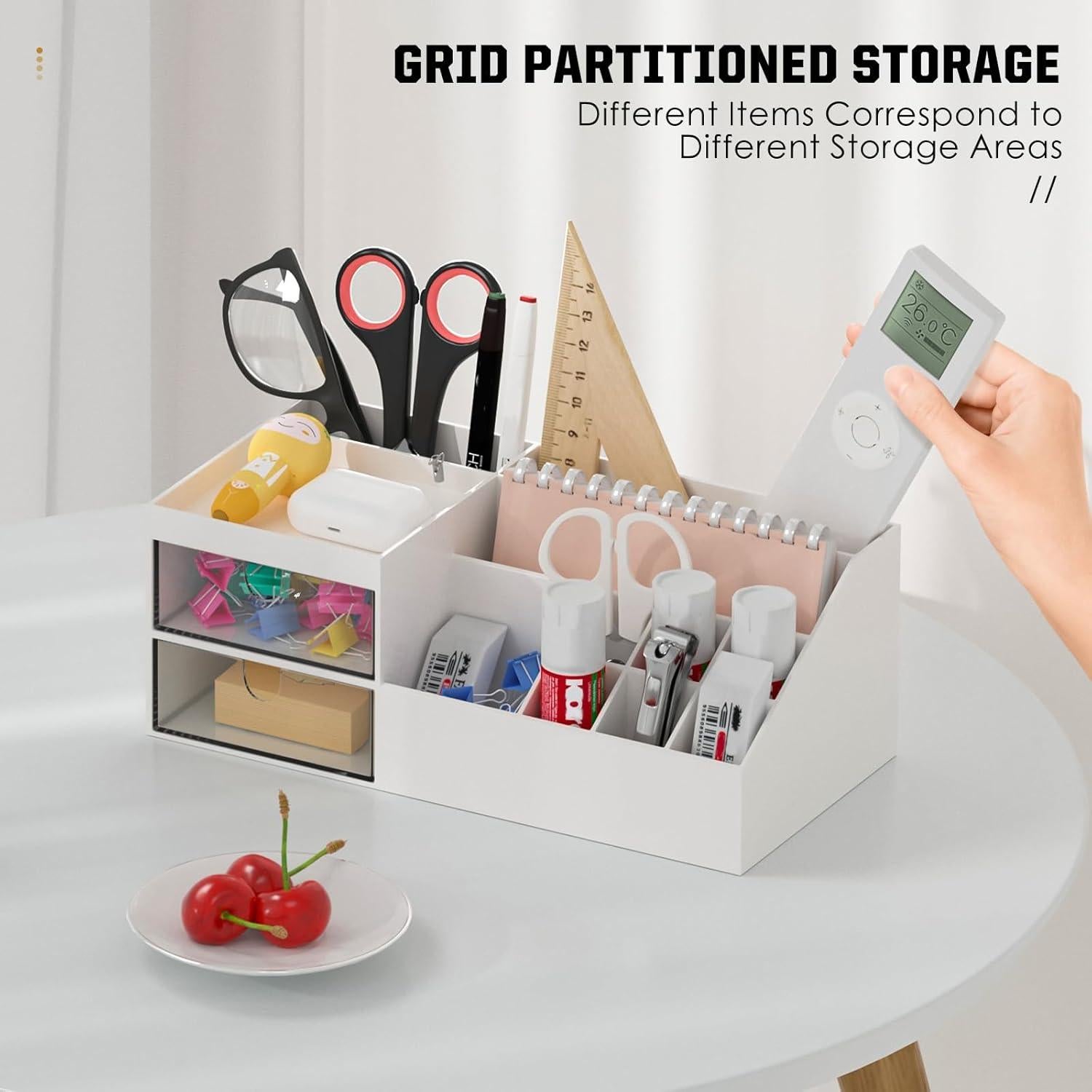 Organizador de Maquillaje Subsky Blanco con Cajones 24.5x12.2cm