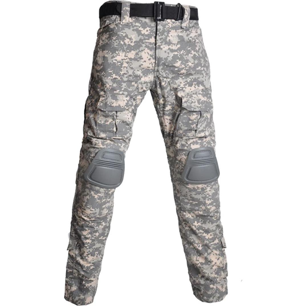 HARGLESMAN Traje Táctico Militar Hombre Camuflaje con Rodilleras