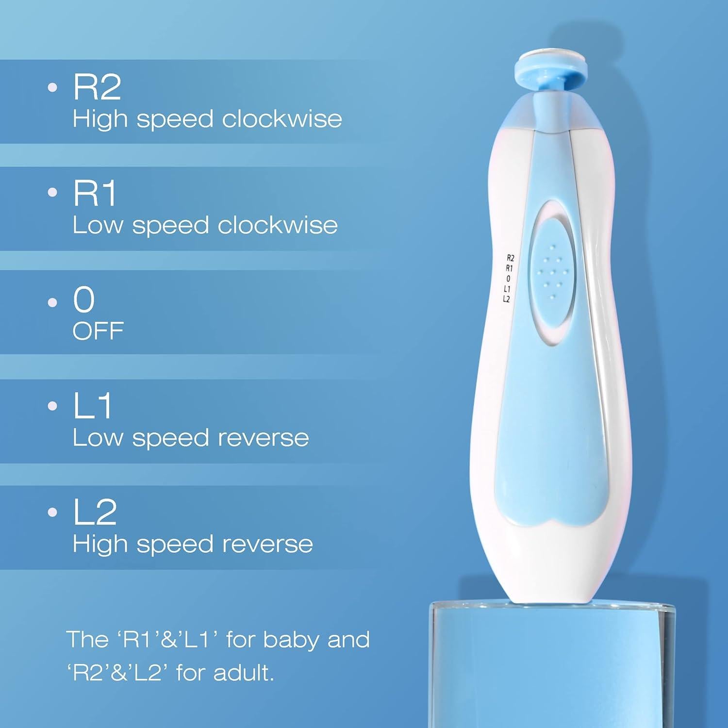 Cortauñas Eléctrico KIYNIDE Rosa para Bebés y Adultos