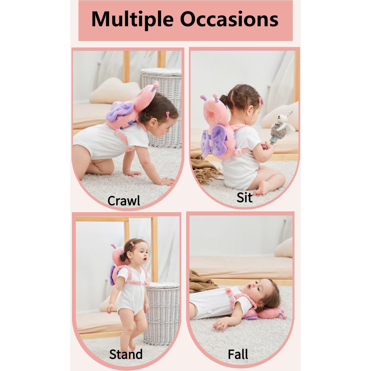 Mochila Protectora para Bebé JunNeng Mariposa Rosa 33.5x26.5cm