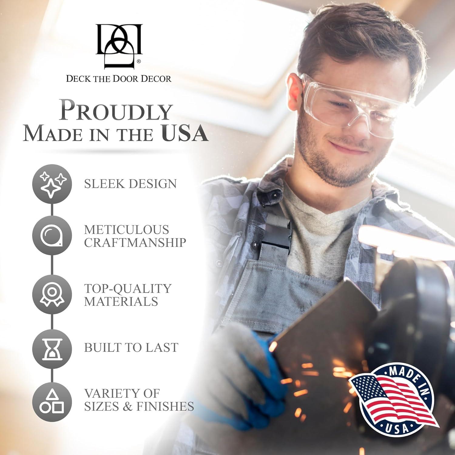 Placa de Protección para Puertas Deck the Door 10x56cm Níquel Satinado