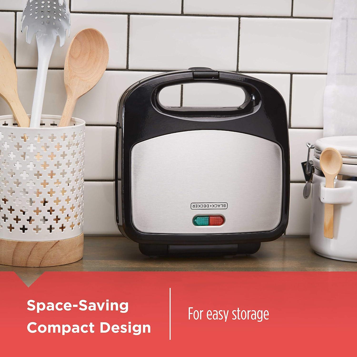 Plancha 3-en-1 BLACK+DECKER WM2000SD Compacta Antiadherente