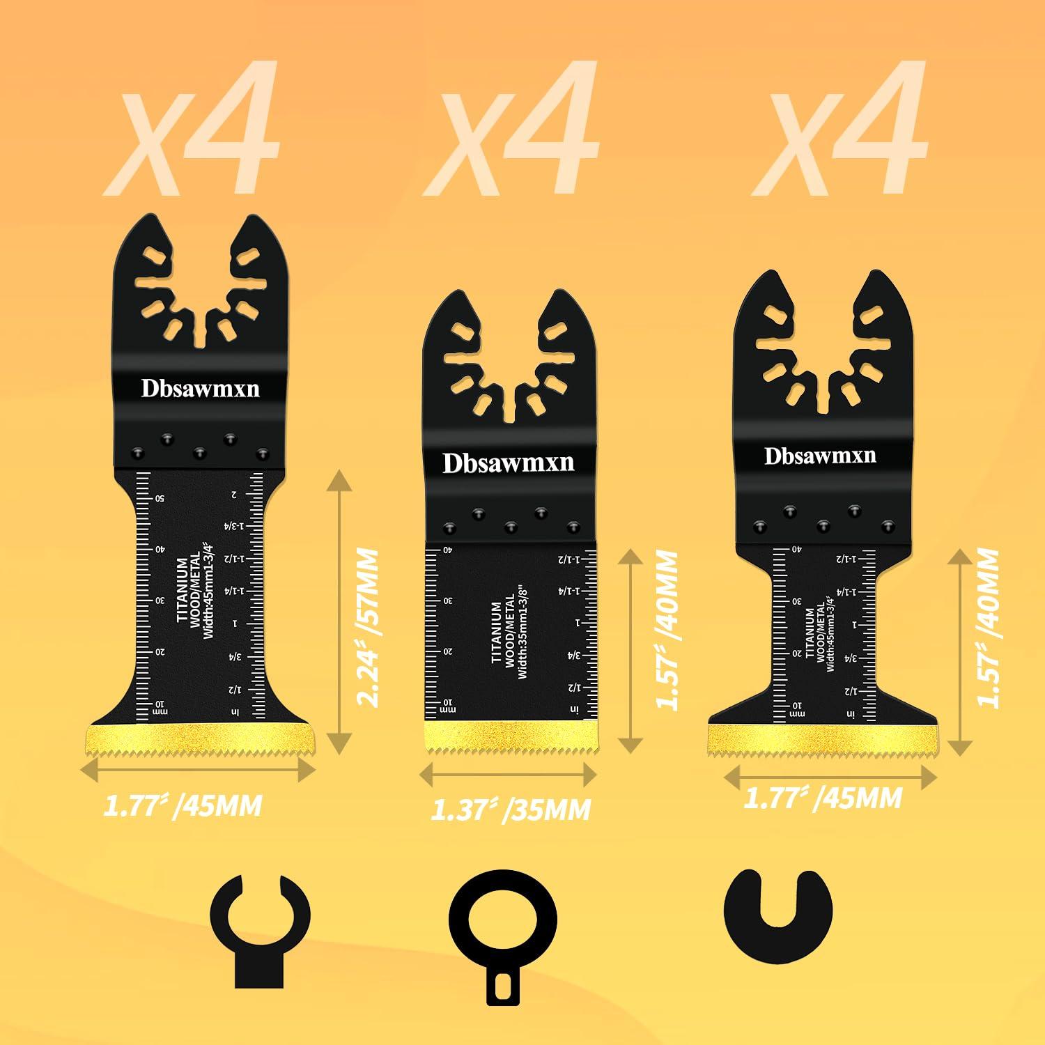 Juego de 12 Cuchillas Oscilantes Titanio Dbsawmxn para Metal y Madera