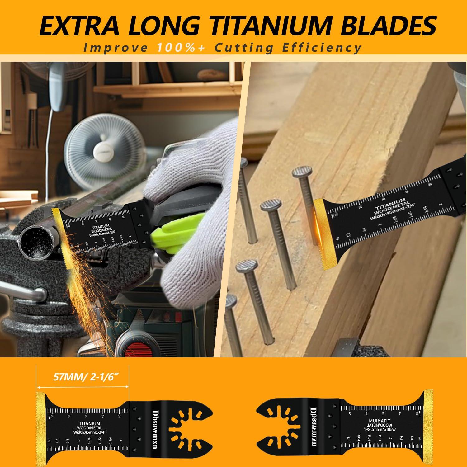 Juego de 12 Cuchillas Oscilantes Titanio Dbsawmxn para Metal y Madera