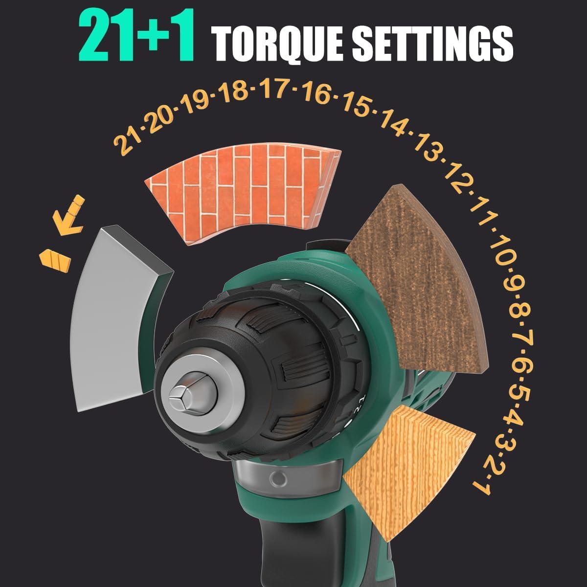 Taladro Inalámbrico 20V INSPIRITECH con 2 Baterías y Cargador