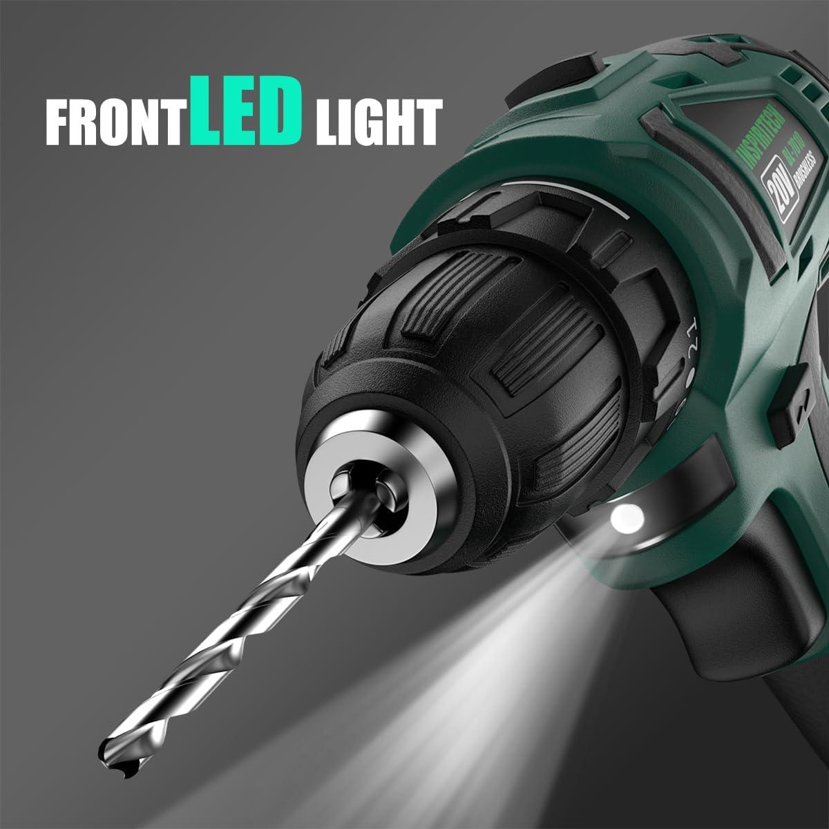 Taladro Inalámbrico 20V INSPIRITECH con 2 Baterías y Cargador