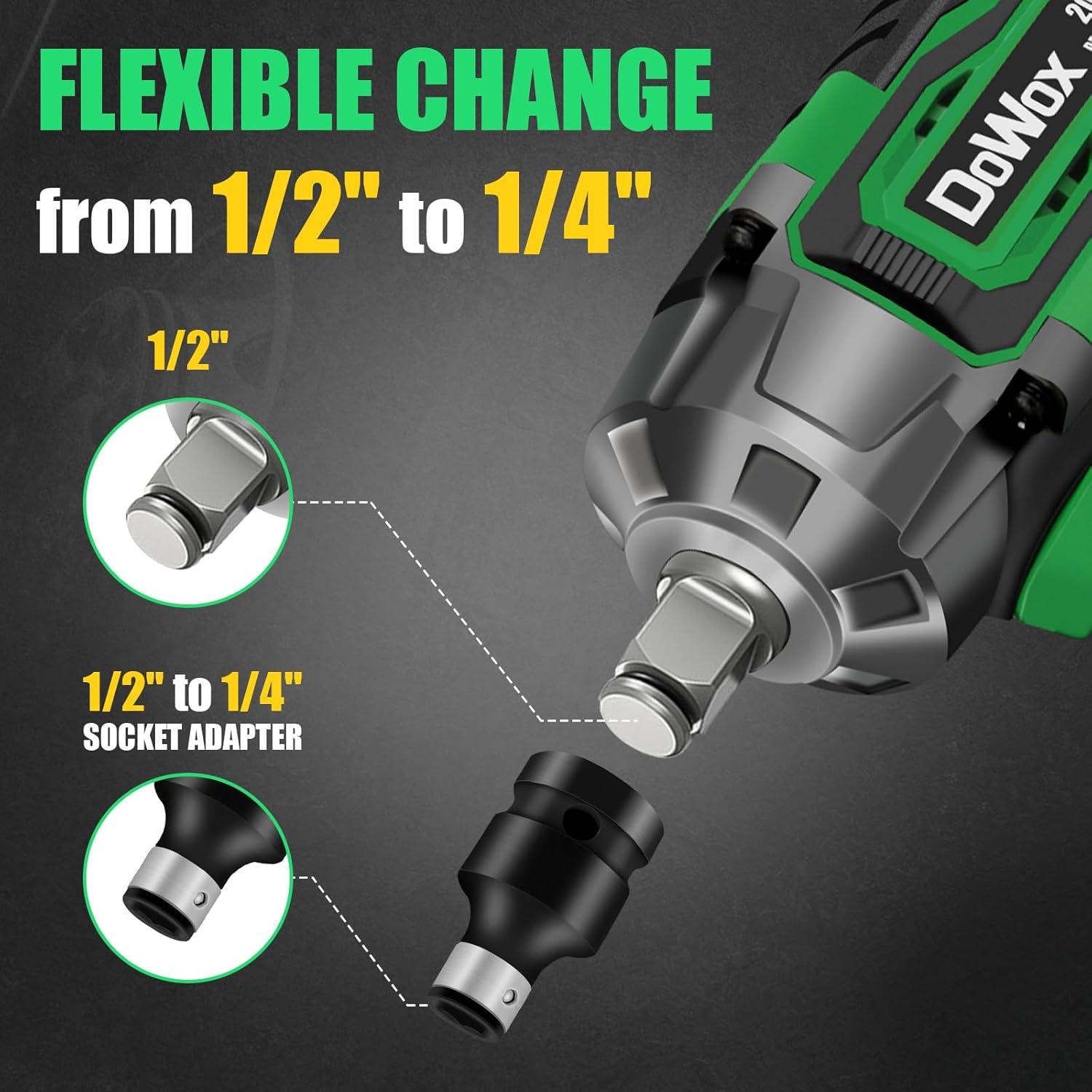 Llave de Impacto Inalámbrica DOWOX 1/2" 540Nm 21V 4.0Ah