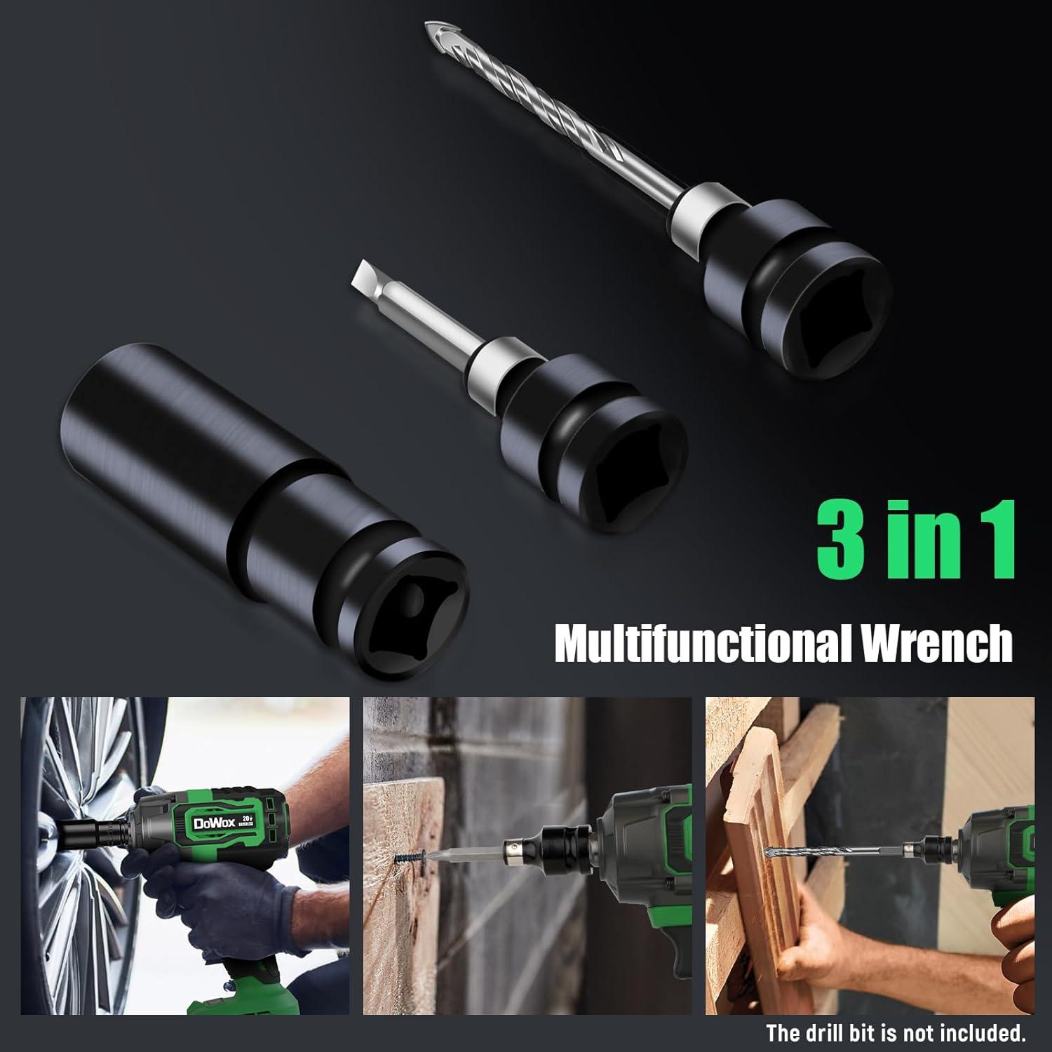 Llave de Impacto Inalámbrica DOWOX 1/2" 540Nm 21V 4.0Ah