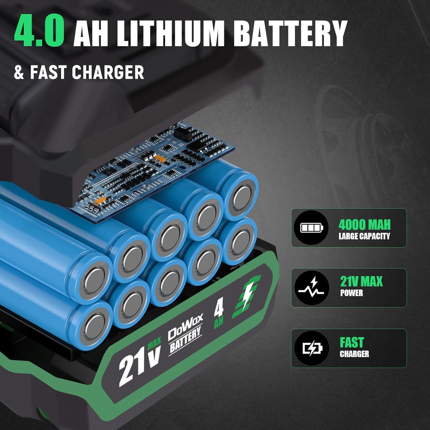 Llave de Impacto Inalámbrica DOWOX 1/2" 540Nm 21V 4.0Ah