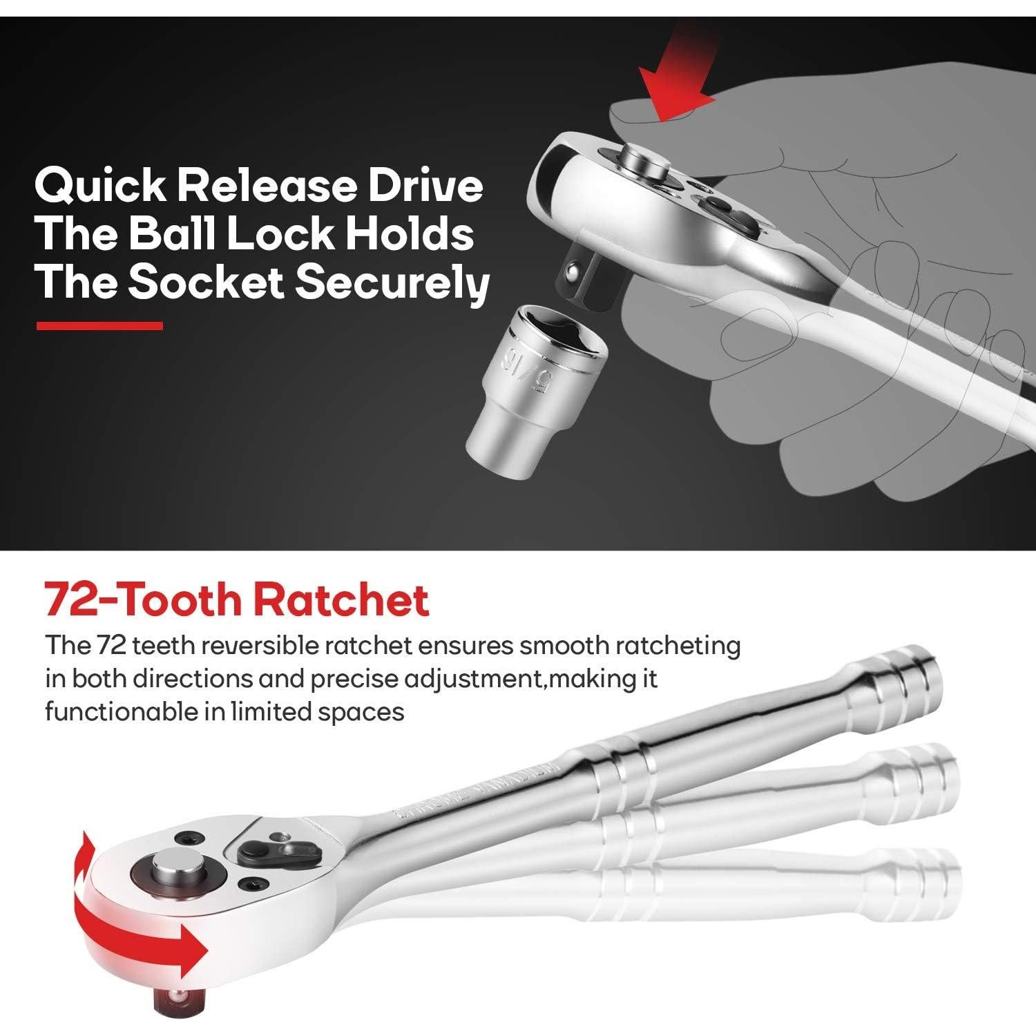 Juego de Herramientas Mecánicas Eastvolt 248 Piezas con Estuche