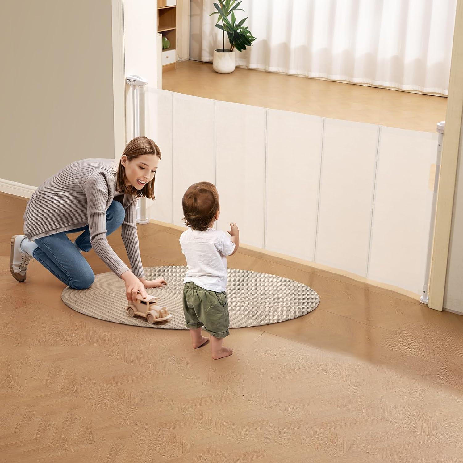 Puerta Retráctil VEVOR para Bebés y Mascotas 194 cm Ancho